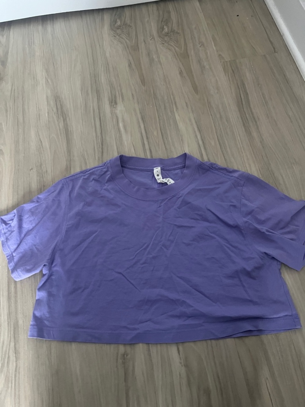 lululemon athletica Lavender Cropped Crewneck Tee